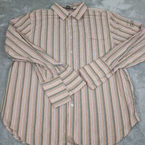 Le Jean De Marithe Francois Girbaud Shirt Men’s 2XL Plaid French Cuff Y2K Preppy